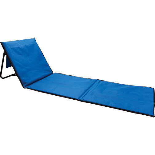 Faltbarer Strandstuhl , blau, Polyester, Stahl, 51,50cm x 54,00cm x 3,50cm (Länge x Höhe x Breite), Bild 1