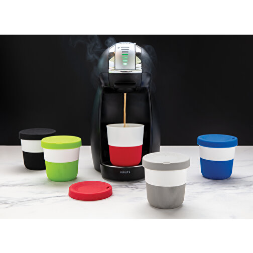 PLA Cup Coffee-To-Go 280ml, Grau , grau, PLA, 8,60cm (Höhe), Bild 6