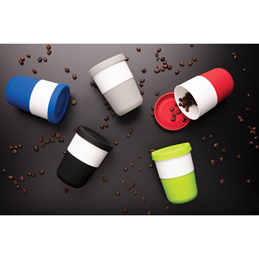 PLA Cup Coffee-To-Go 380ml, Rot , rot, PLA, 11,50cm (Höhe), Bild 6