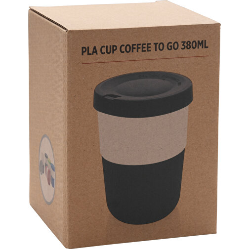 PLA Cup Coffee-To-Go 380ml, Schwarz , schwarz, PLA, 11,50cm (Höhe), Bild 8