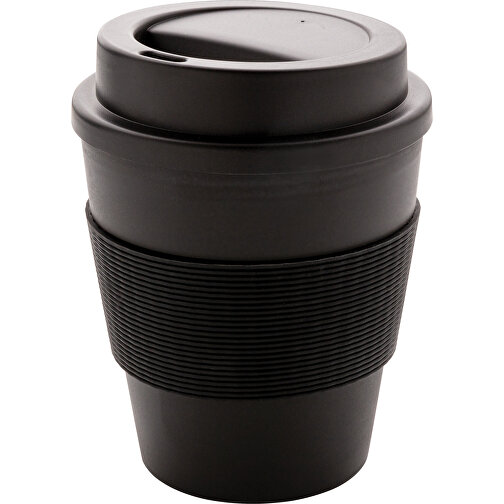 Wiederverwendbarer Kaffeebecher 350ml, Schwarz , schwarz, PP, 11,80cm (Höhe), Bild 1