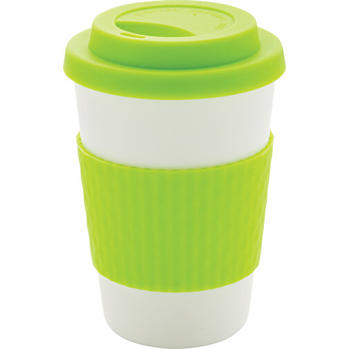 Wiederverwendbarer Kaffeebecher 270ml, Grün , grün, PP, 11,80cm (Höhe), Bild 1