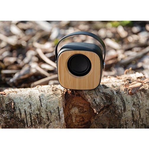 Bambus 3W Wireless Fashion Speaker, Schwarz , schwarz, ABS, 7,50cm x 7,00cm (Länge x Höhe), Bild 6