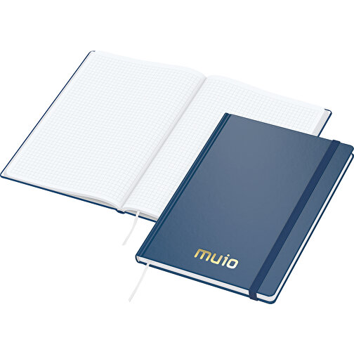 Notebook Easy-Book Comfort bestseller Stor, mörkblå inkl. guldprägling, Bild 1