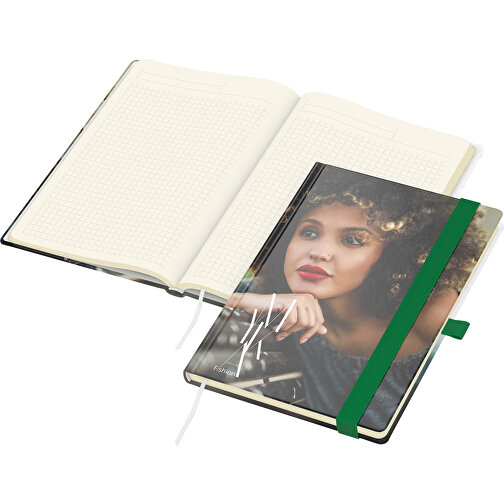 Cuaderno Match-Book Cream A5 Bestseller, brillante, verde, Imagen 1