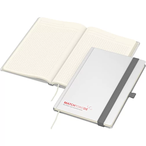 Carnet de notes Vision-Book Cream A5 Bestseller, blanc, sérigraphie numérique, Image 1