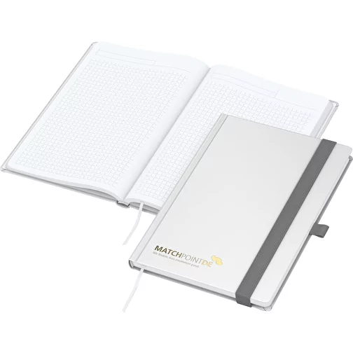 Carnet de notes Vision-Book White bestseller A5, blanc, gaufrage doré inclus, Image 1