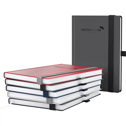 Carnet de notes Vision-Book White bestseller A5, noir, gaufrage doré inclus, Image 2