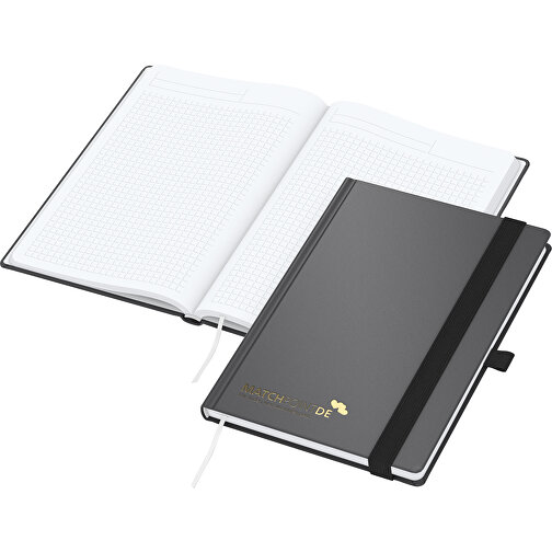 Cuaderno Vision-Book Blanco A5 Bestseller, antracita, relieve dorado, Imagen 1