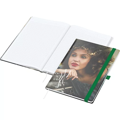 Notebook Match-Book Bialy A4 Bestseller, polysk, zielony, Obraz 1