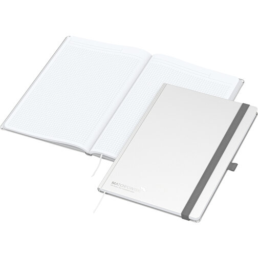 Cuaderno Vision-Libro Blanco A4 Bestseller, blanco, relieve plateado, Imagen 1