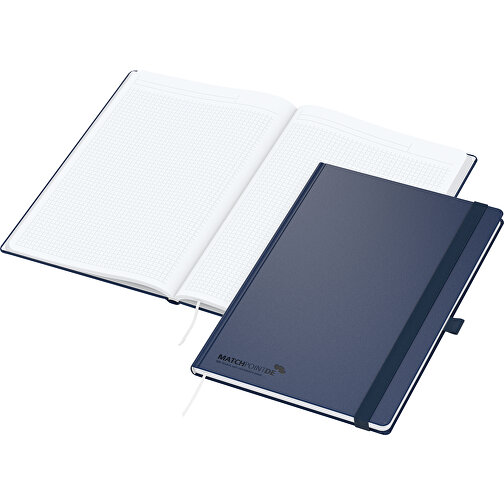 Cuaderno Vision-Book Blanco A4 Bestseller, azul oscuro, relieve negro brillante, Imagen 1