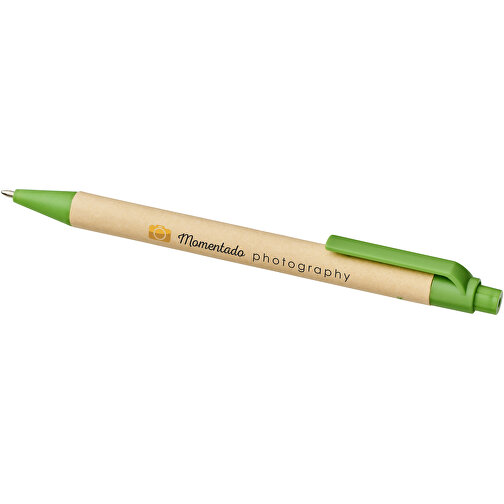 Berk Kugelschreiber Aus Recyceltem Karton Und Mais , Green Concept, grün, Recycelter Karton, Getreide Kunststoff, 14,00cm (Länge), Bild 2