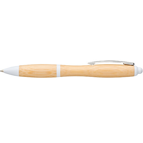 Nash Kugelschreiber Aus Bambus , Green Concept, natur / weiß, Bambusholz, ABS Kunststoff, 14,00cm (Länge), Bild 6