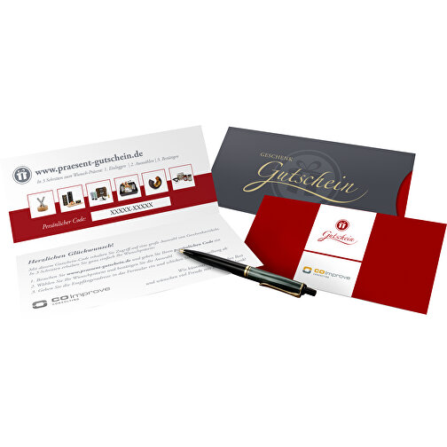Geschenkgutschein Rot , Karton, 21,30cm x 0,20cm x 10,50cm (Länge x Höhe x Breite), Bild 3