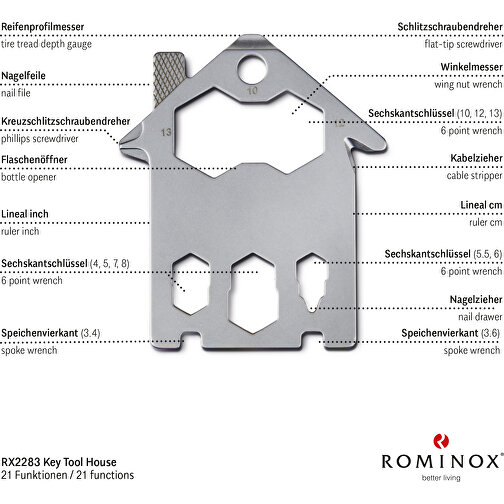 Set de cadeaux / articles cadeaux : ROMINOX® Key Tool House (21 functions) emballage à motif Groß, Image 9