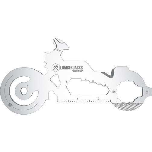 ROMINOX® Key Tool Motorbike / Motorrad (21 Funktionen) (Einzelhandel) , Edelstahl, 7,00cm x 0,23cm x 3,20cm (Länge x Höhe x Breite), Bild 11