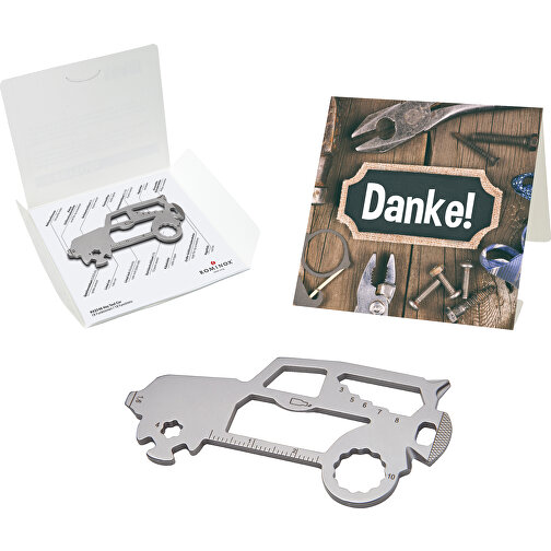 Set de cadeaux / articles cadeaux : ROMINOX® Key Tool SUV (19 functions) emballage à motif Danke, Image 1