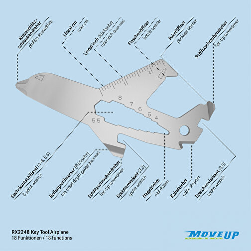 Set de cadeaux / articles cadeaux : ROMINOX® Key Tool Airplane (18 functions) emballage à motif Me, Image 10