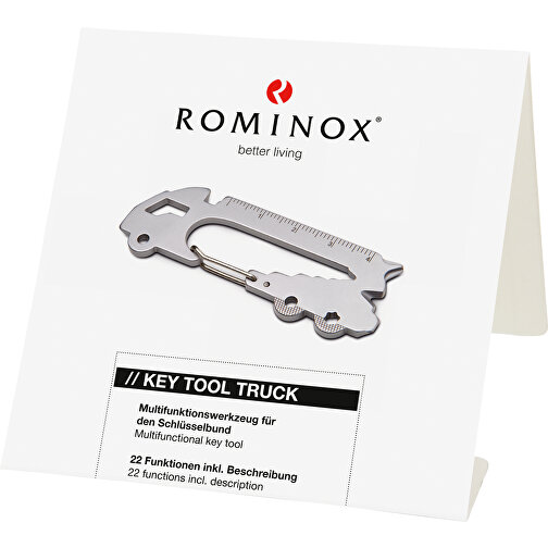 ROMINOX® Key Tool Truck / LKW (22 Funktionen) , Edelstahl, 7,00cm x 0,23cm x 3,20cm (Länge x Höhe x Breite), Bild 5