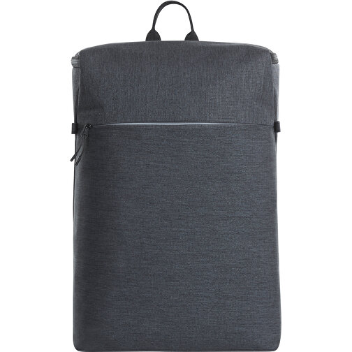 Notebook-Rucksack TOP , Halfar, schwarz-grau meliert, Polyester 900d melange, 13,00cm x 40,00cm x 27,00cm (Länge x Höhe x Breite), Bild 1