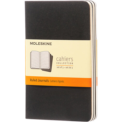 Moleskine Cahier Journal Taschenformat – Liniert , Moleskine, schwarz, Karton, 14,00cm x 0,50cm x 9,00cm (Länge x Höhe x Breite), Bild 1