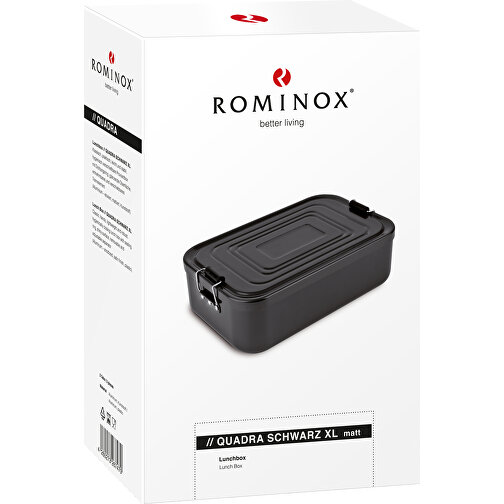 ROMINOX® Lunchbox // Quadra Schwarz Matt XL , schwarz matt, Aluminium (eloxiert), Kunststoff, 23,50cm x 7,00cm x 14,80cm (Länge x Höhe x Breite), Bild 4
