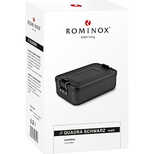 ROMINOX® Lunchbox // Quadra Schwarz Matt , schwarz matt, Aluminium (eloxiert), Kunststoff, 17,30cm x 5,60cm x 11,90cm (Länge x Höhe x Breite), Bild 4