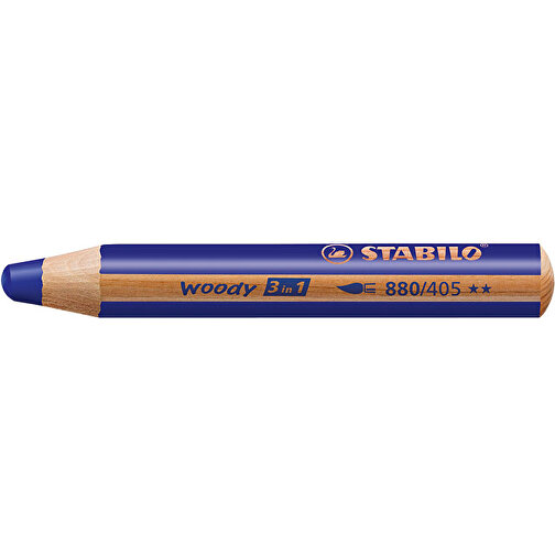 STABILO Woody 3 In 1 Farbstift , Stabilo, ultramarinblau, Holz, 11,30cm x 1,60cm x 1,60cm (Länge x Höhe x Breite), Bild 1