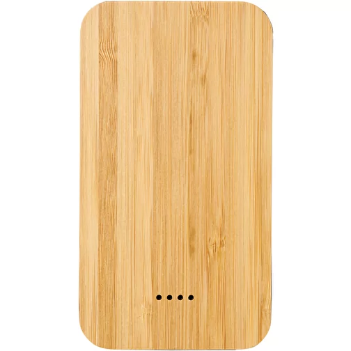 Bambusowy/materiałowy bezprzewodowy powerbank Future 6000 mAh, Obraz 4