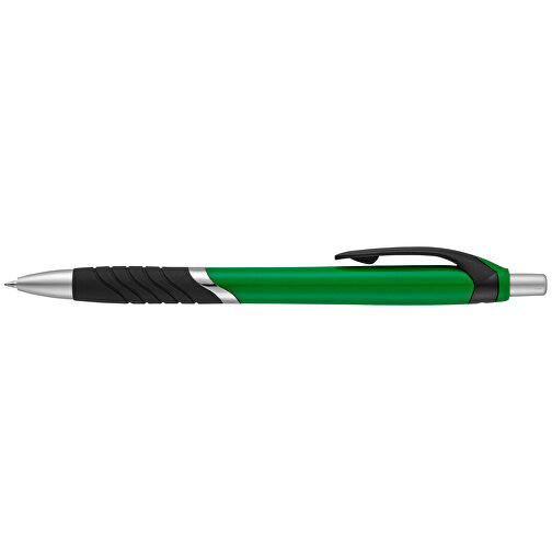 Turbo Kugelschreiber Mit Gummigriff , grün / schwarz, ABS Kunststoff, 14,30cm (Länge), Bild 7