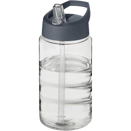 H2O Active® Bop 500 Ml Sportflasche Mit Ausgussdeckel , transparent / storm grey, PET Kunststoff, 72% PP Kunststoff, 17% SAN Kunststoff, 11% PE Kunststoff, 17,10cm (Höhe), Bild 1