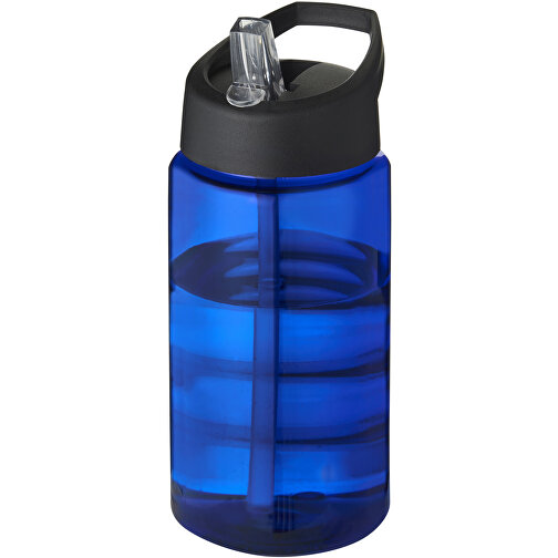 H2O Active® Bop 500 Ml Sportflasche Mit Ausgussdeckel , blau / schwarz, PET Kunststoff, 72% PP Kunststoff, 17% SAN Kunststoff, 11% PE Kunststoff, 17,10cm (Höhe), Bild 1