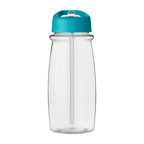 H2O Active® Pulse 600 Ml Sportflasche Mit Ausgussdeckel , transparent / aquablau, PET Kunststoff, 72% PP Kunststoff, 17% SAN Kunststoff, 11% PE Kunststoff, 19,90cm (Höhe), Bild 4