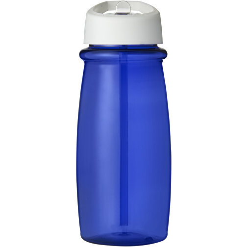 H2O Active® Pulse 600 Ml Sportflasche Mit Ausgussdeckel , blau / weiss, PET Kunststoff, 72% PP Kunststoff, 17% SAN Kunststoff, 11% PE Kunststoff, 19,90cm (Höhe), Bild 3