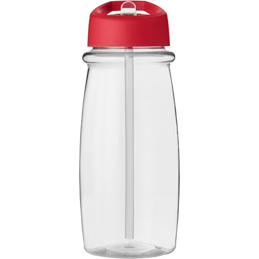 H2O Active® Pulse 600 Ml Sportflasche Mit Ausgussdeckel , transparent / rot, PET Kunststoff, 72% PP Kunststoff, 17% SAN Kunststoff, 11% PE Kunststoff, 19,90cm (Höhe), Bild 3