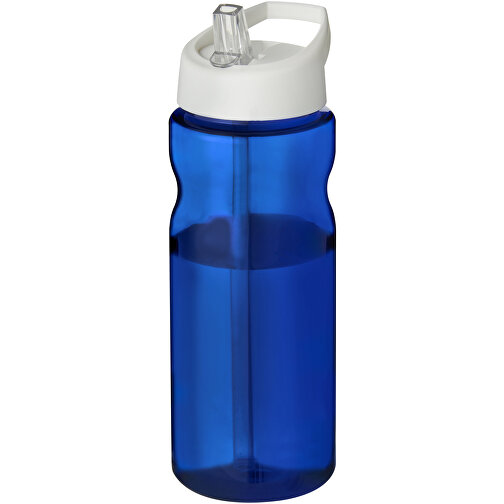 H2O Active® Eco Base 650 Ml Sportflasche Mit Ausgussdeckel , Green Concept, blau / weiss, PCR Kunststoff, 72% PP Kunststoff, 17% SAN Kunststoff, 11% PE Kunststoff, 21,80cm (Höhe), Bild 1
