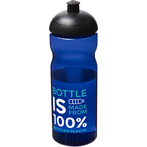 H2O Active® Eco Base 650 Ml Sportflasche Mit Stülpdeckel , Green Concept, royalblau / schwarz, PCR Kunststoff, 90% PP Kunststoff, 10% TPE Kunststoff, 22,30cm (Höhe), Bild 2