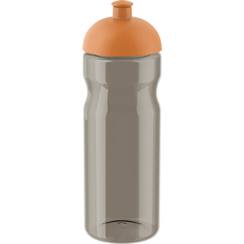 H2O Active® Eco Base 650 Ml Sportflasche Mit Stülpdeckel , kohle transparent / orange, PCR Kunststoff, 90% PP Kunststoff, 10% TPE Kunststoff, 22,40cm (Höhe), Bild 1