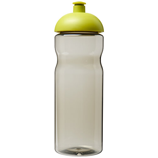 H2O Active® Eco Base 650 Ml Sportflasche Mit Stülpdeckel , kohle transparent / limone, PCR Kunststoff, 90% PP Kunststoff, 10% TPE Kunststoff, 22,40cm (Höhe), Bild 2