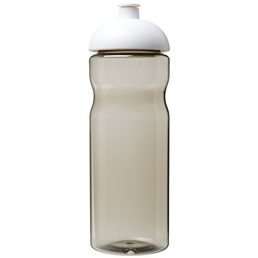 H2O Active® Eco Base 650 Ml Sportflasche Mit Stülpdeckel , kohle transparent / weiss, PCR Kunststoff, 90% PP Kunststoff, 10% TPE Kunststoff, 22,40cm (Höhe), Bild 2