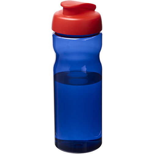 H2O Active® Eco Base 650 Ml Sportflasche Mit Klappdeckel , royalblau / rot, PCR Kunststoff, PP Kunststoff, 22,10cm (Höhe), Bild 1