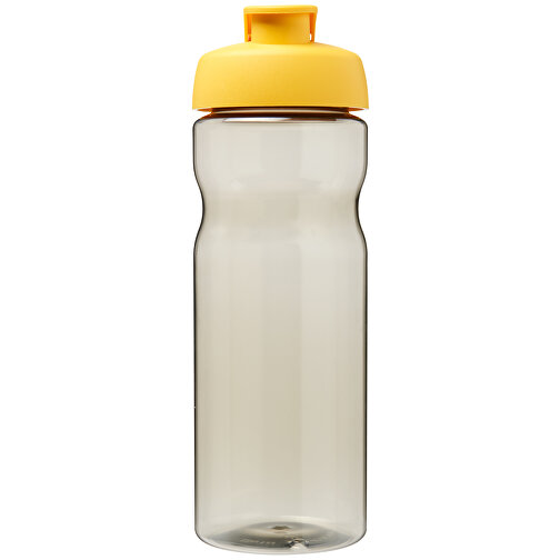 H2O Active® Eco Base 650 Ml Sportflasche Mit Klappdeckel , kohle transparent / gelb, PCR plastic, PP-Kunststoff, 22,40cm (Höhe), Bild 2