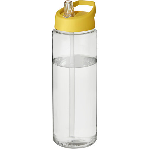 H2O Active® Vibe 850 Ml Sportflasche Mit Ausgussdeckel , transparent / gelb, PET Kunststoff, 72% PP Kunststoff, 17% SAN Kunststoff, 11% PE Kunststoff, 24,20cm (Höhe), Bild 1