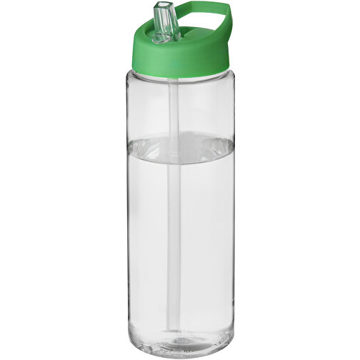 H2O Active® Vibe 850 Ml Sportflasche Mit Ausgussdeckel , transparent / grün, PET Kunststoff, 72% PP Kunststoff, 17% SAN Kunststoff, 11% PE Kunststoff, 24,20cm (Höhe), Bild 1