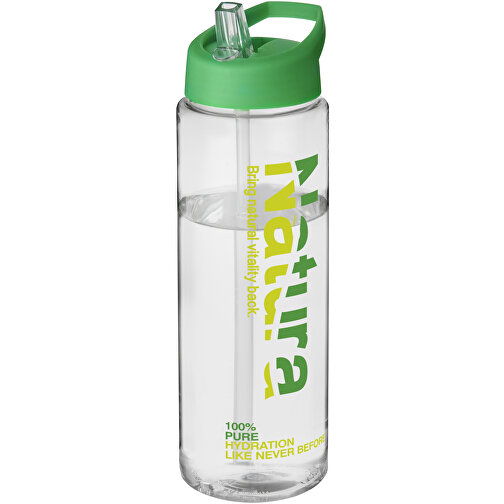 H2O Active® Vibe 850 Ml Sportflasche Mit Ausgussdeckel , transparent / grün, PET Kunststoff, 72% PP Kunststoff, 17% SAN Kunststoff, 11% PE Kunststoff, 24,20cm (Höhe), Bild 2