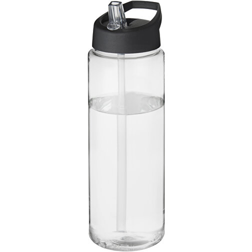 H2O Active® Vibe 850 Ml Sportflasche Mit Ausgussdeckel , transparent / schwarz, PET Kunststoff, 72% PP Kunststoff, 17% SAN Kunststoff, 11% PE Kunststoff, 24,20cm (Höhe), Bild 1
