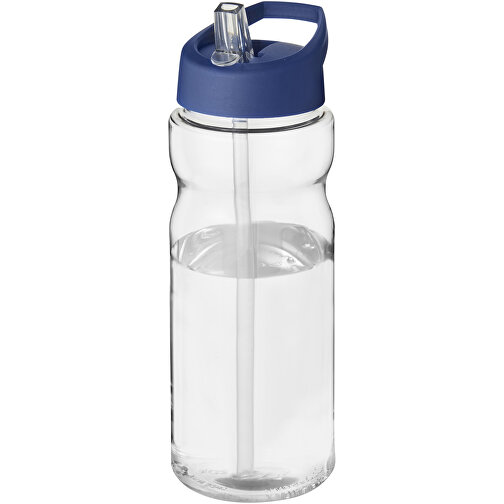 H2O Active® Base 650 Ml Sportflasche Mit Ausgussdeckel , transparent / blau, PET Kunststoff, 72% PP Kunststoff, 17% SAN Kunststoff, 11% PE Kunststoff, 21,80cm (Höhe), Bild 1