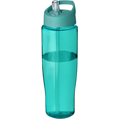 H2O Active® Tempo 700 Ml Sportflasche Mit Ausgussdeckel , aquablau, PET Kunststoff, 72% PP Kunststoff, 17% SAN Kunststoff, 11% PE Kunststoff, 23,40cm (Höhe), Bild 1
