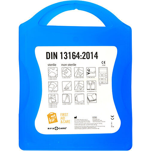 MyKit Erste-Hilfe DIN 13164 , blau, Kunststoff, 27,00cm x 19,70cm x 7,60cm (Länge x Höhe x Breite), Bild 5